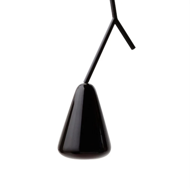 Zwart Branchlet Down Lighting Hanglamp Nordic 1 Lamp Metaal Opgeschort Verlichtingsarmatuur met Conische Blauw/Zwart/Wit G...