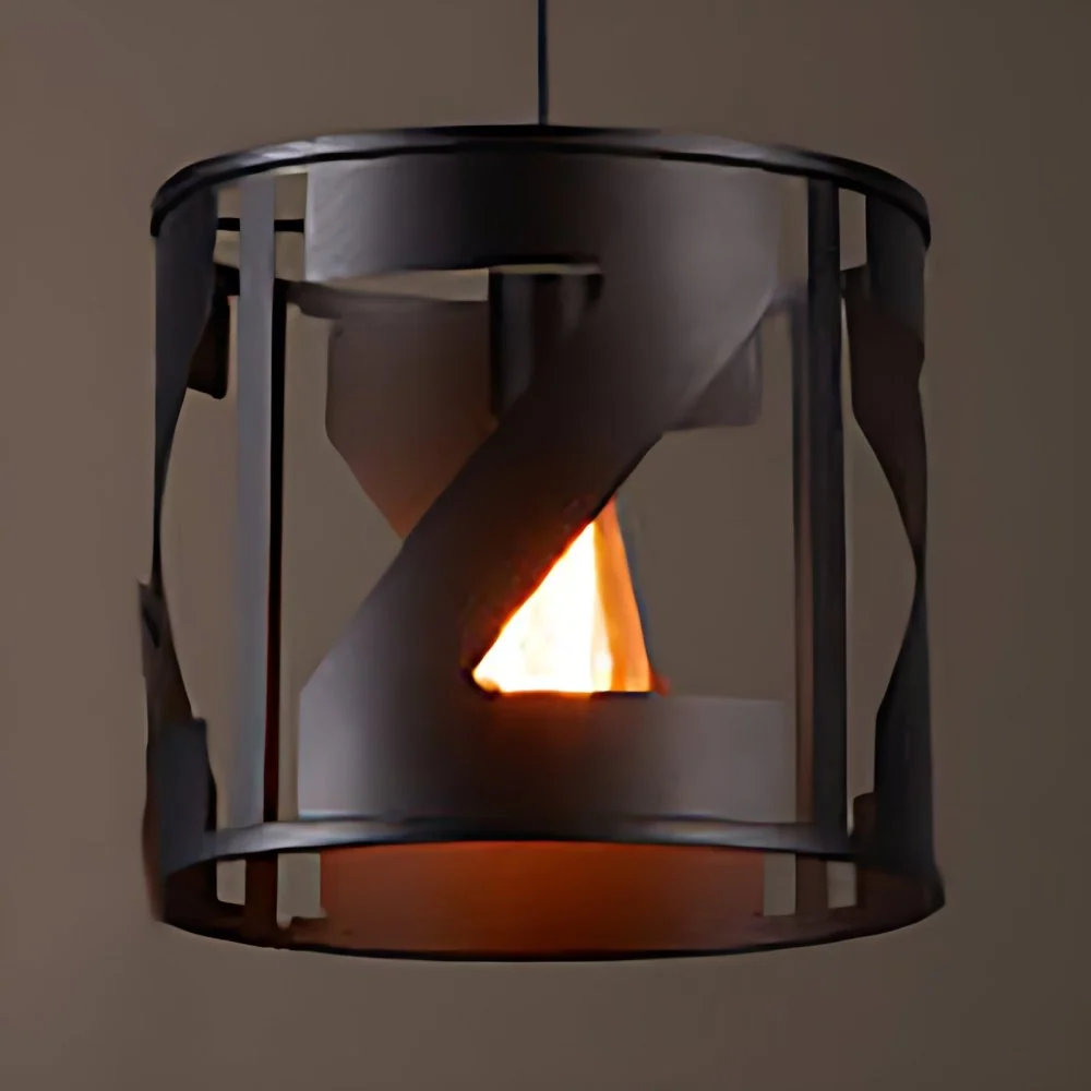 Zwarte afwerking Drum hanglamp enkele lamp antieke metalen hanglamp voor keuken Clearhalo