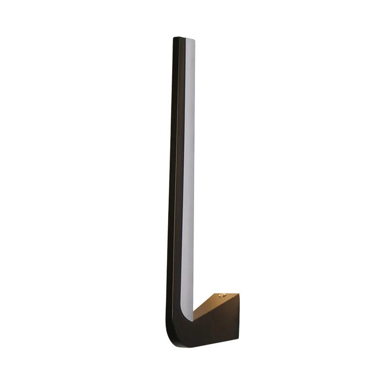 Zwarte afwerking Lineaire wandkandelaar Eenvoud LED-acryl wandverlichtingsideeën warm/wit licht voor de woonkamer Clearhalo
