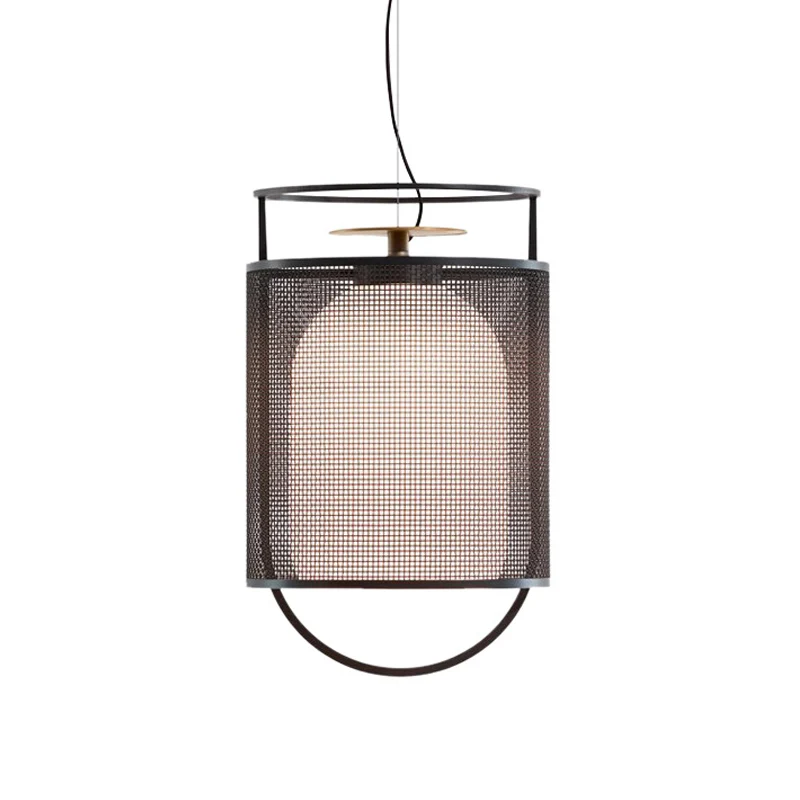 Zwarte hanglamp met halve capsule, modern enkel melkglas, plafondlamp met gaasscherm Clearhalo