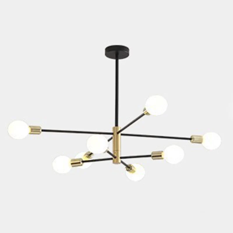 Zwarte moleculaire kroonluchter verlichting moderne bol glazen hangende hanglamp voor woonkamer Clearhalo