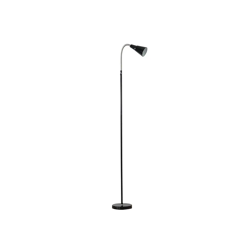 Zwarte zwanenhals staande vloerlamp modernistische 1-kops metalen vloerlamp voor woonkamer Clearhalo