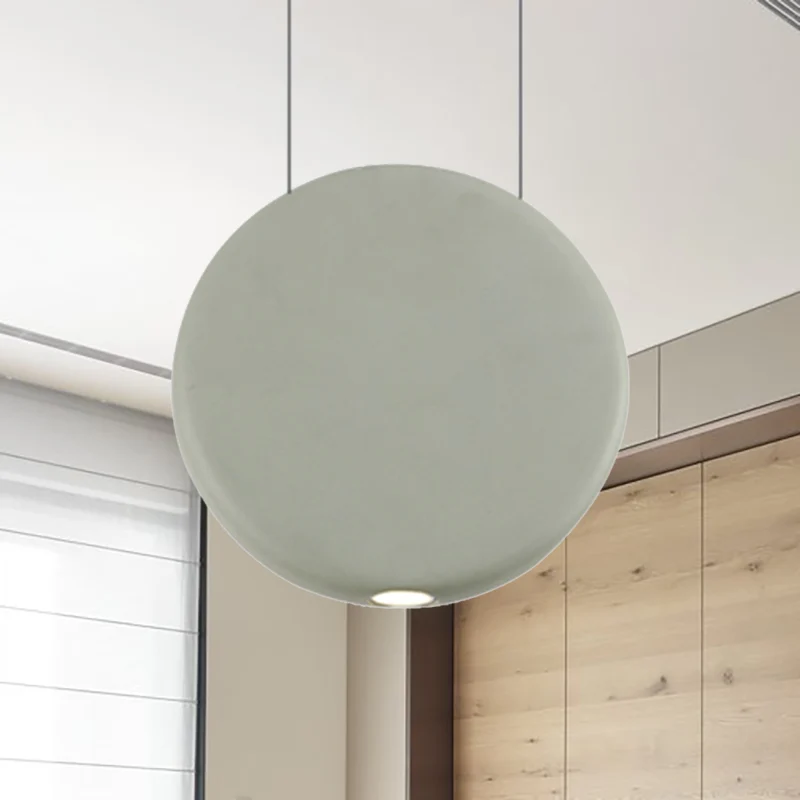Zwart/Grijs/Groen Ronde Ophanging Hanglamp Nordic LED Hars Hanglamp Warm/Wit Licht, 6"/8.5/12"W Clearhalo