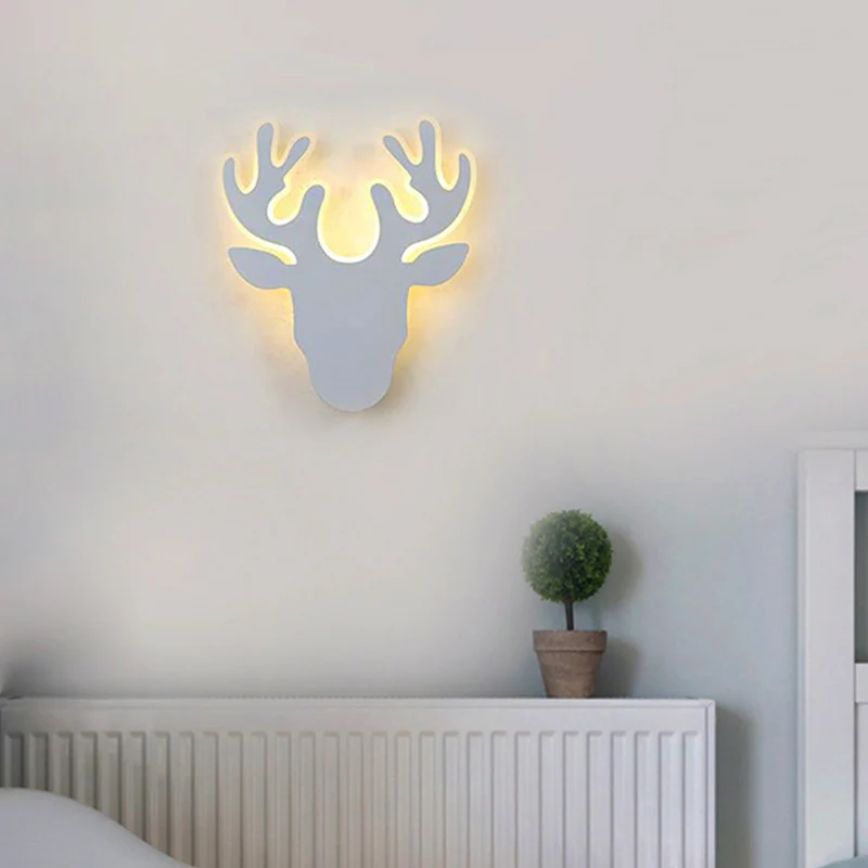 Zwart/wit gewei schanslamp Hedendaagse acryl LED-wandlamp Schans warm/wit licht Clearhalo