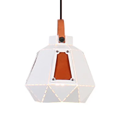 Zwart/Wit Metalen Gaas Schaduw Hanglamp Industriële Stijl 1 Lichte Woonkamer Hanglamp, 8"/10"/14" Diameter Clearhalo