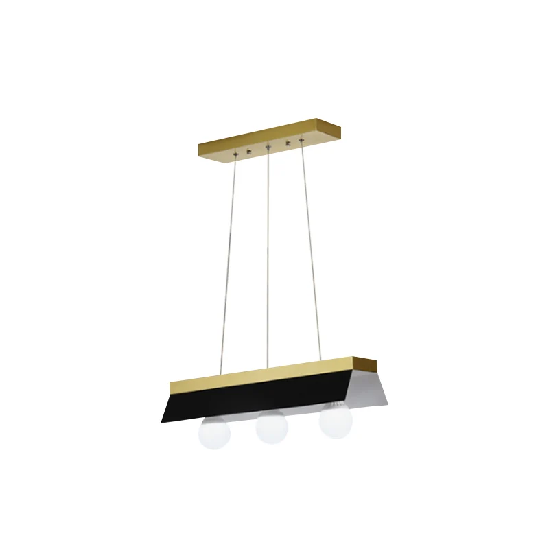 Zwart/wit schaduw biljartlicht 3/5 lichts moderne houten eilandverlichting voor restaurant Clearhalo