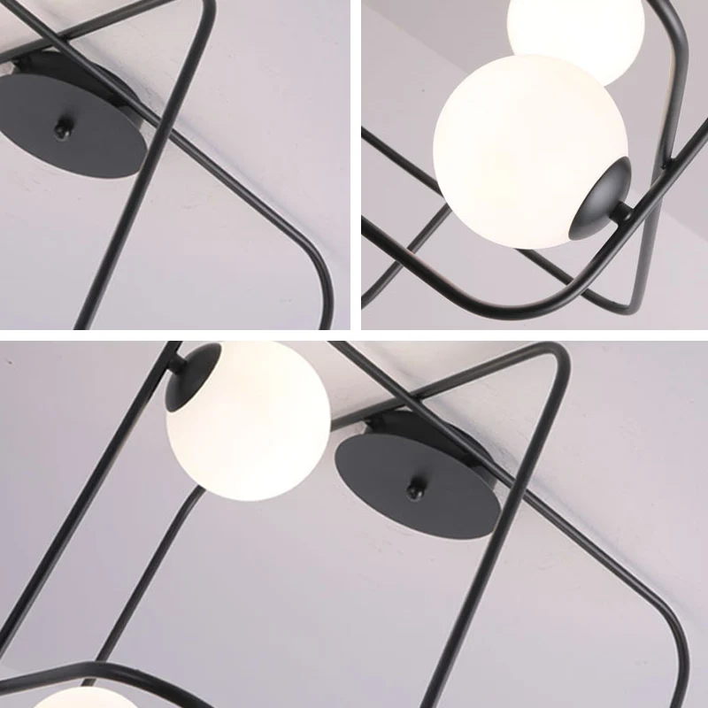 Zwart/Wit/Goud Traverse Inbouwlamp Eigentijds 4-kops matwit glazen plafondmontagearmatuur Clearhalo
