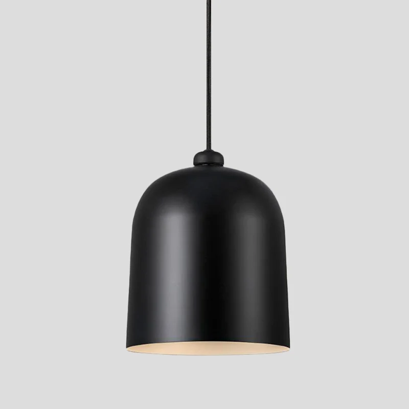 Zwart/wit/grijs beweegbare koepelhanger Nordic 1-lamps metalen plafondophanglamp voor eetkamer Clearhalo