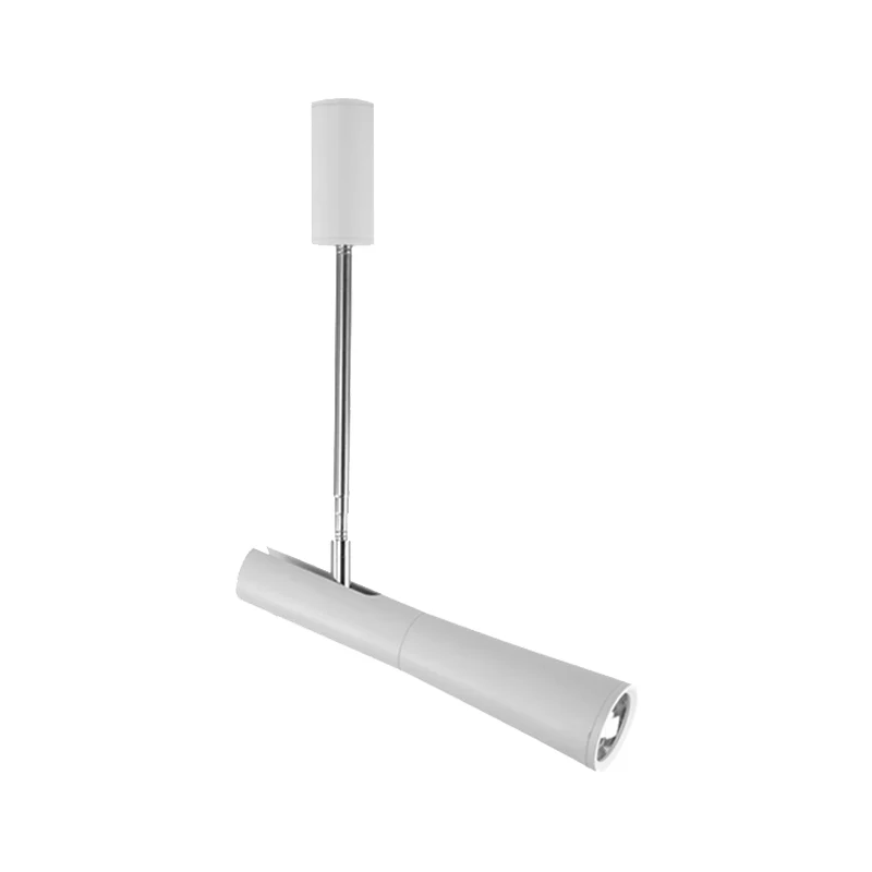 Zwart/witte taps toelopende hanglamp Moderne metalen LED hangende plafondlamp met verstelbaar scharnier warm/wit Clearhalo