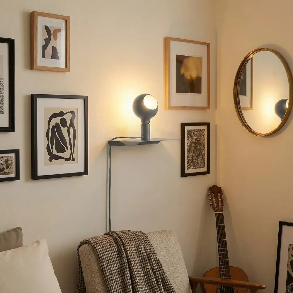 Combo Camo - Lamp met plank - Grijs