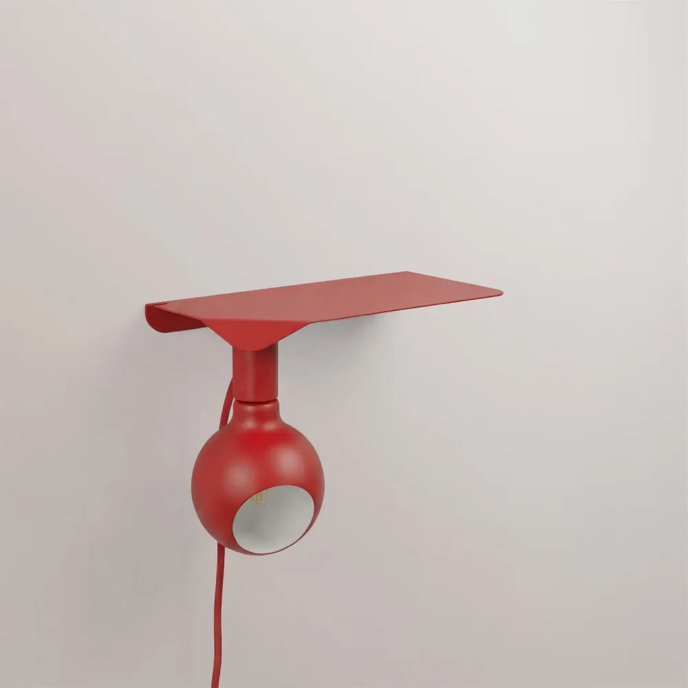 Combo Camo - Lamp met plank - Rood