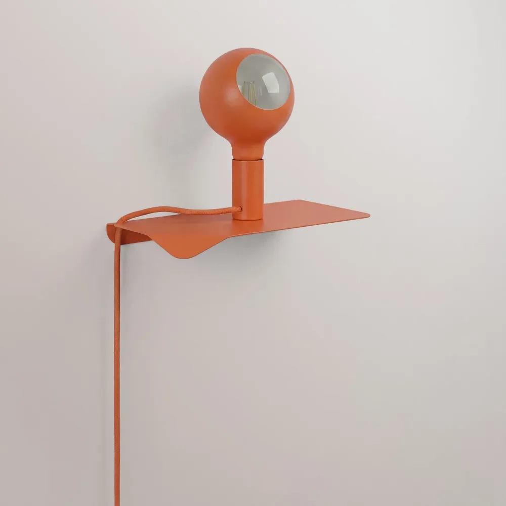 Combo Camo - Lamp met plank en UK Stekker - Oranje