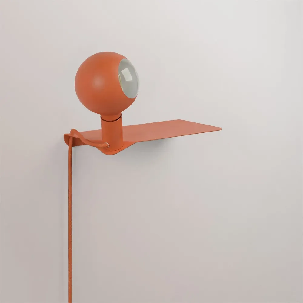 Combo Camo - Lamp met plank en UK Stekker - Oranje