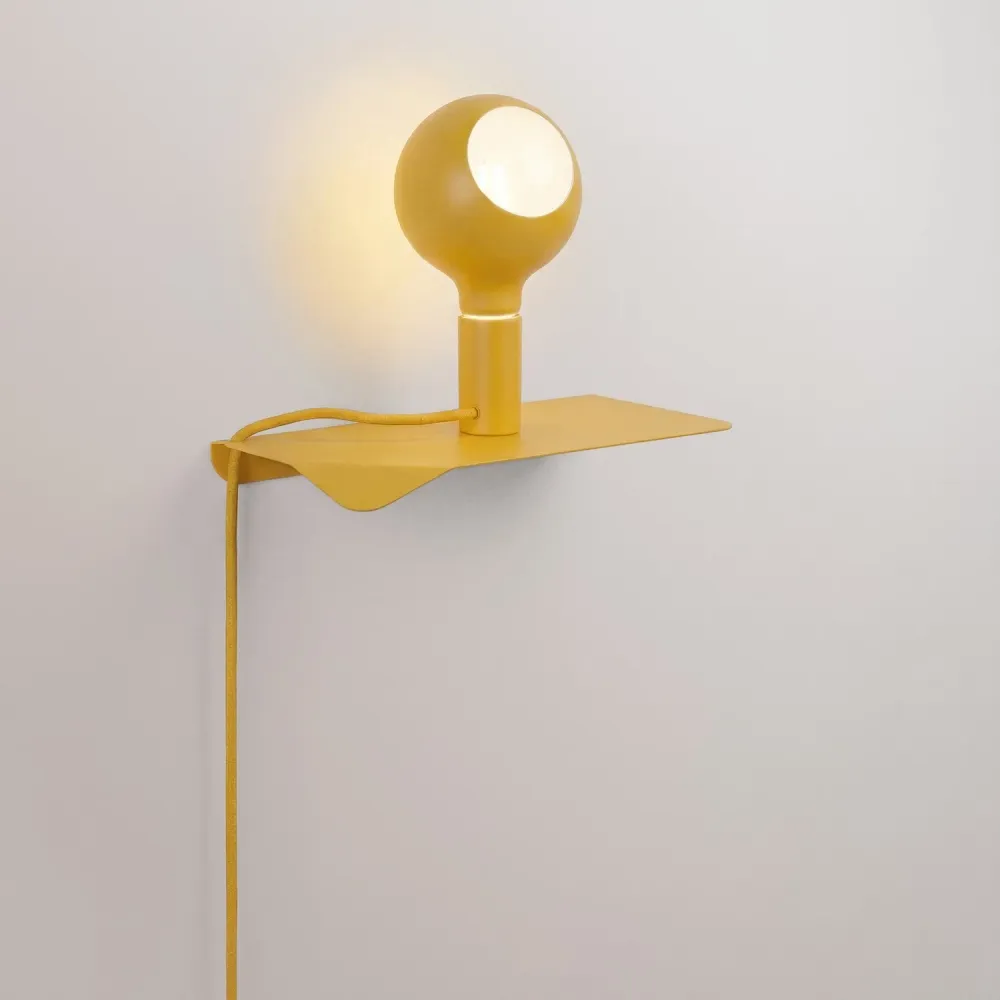 Combo Camo - Lamp met plank en UK Stekker - Geel