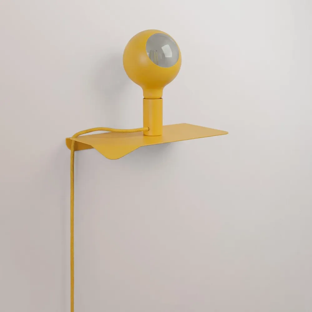 Combo Camo - Lamp met plank en UK Stekker - Geel