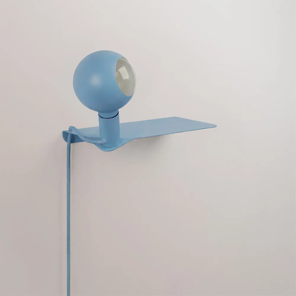 Combo Camo - Lamp met plank en UK-stekker - Blauw