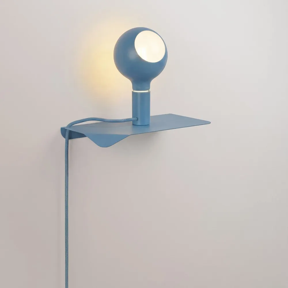 Combo Camo - Lamp met plank en UK-stekker - Blauw