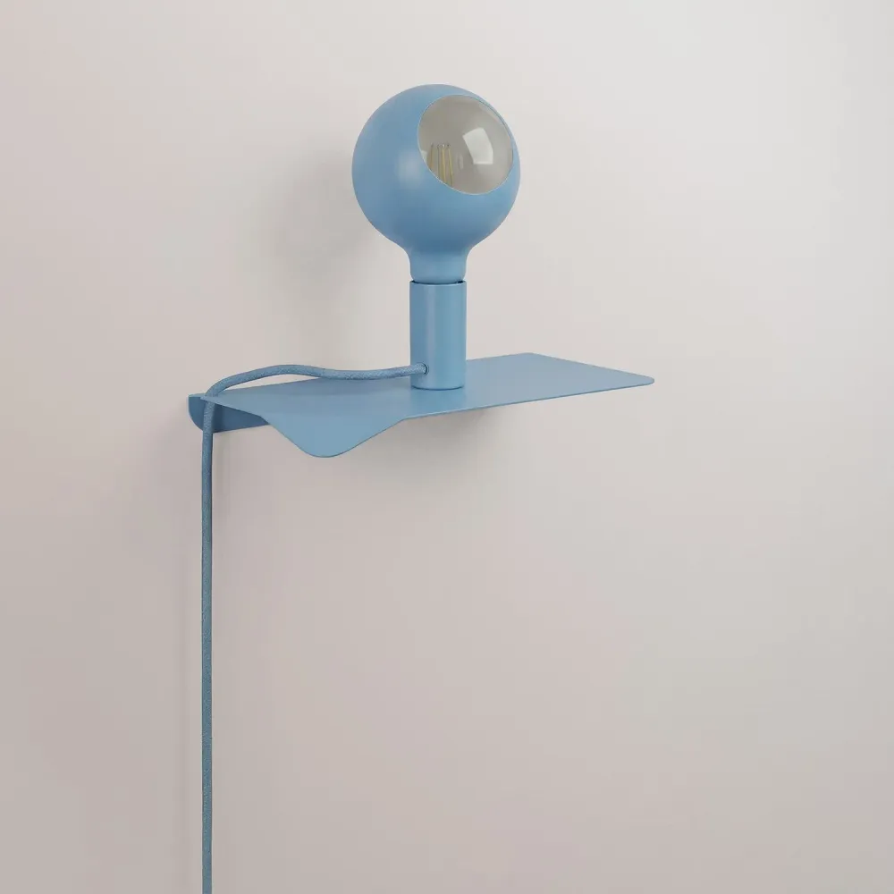 Combo Camo - Lamp met plank en UK-stekker - Blauw