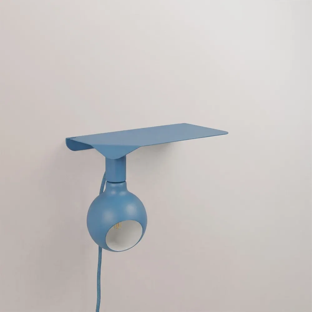 Combo Camo - Lamp met plank en UK-stekker - Blauw