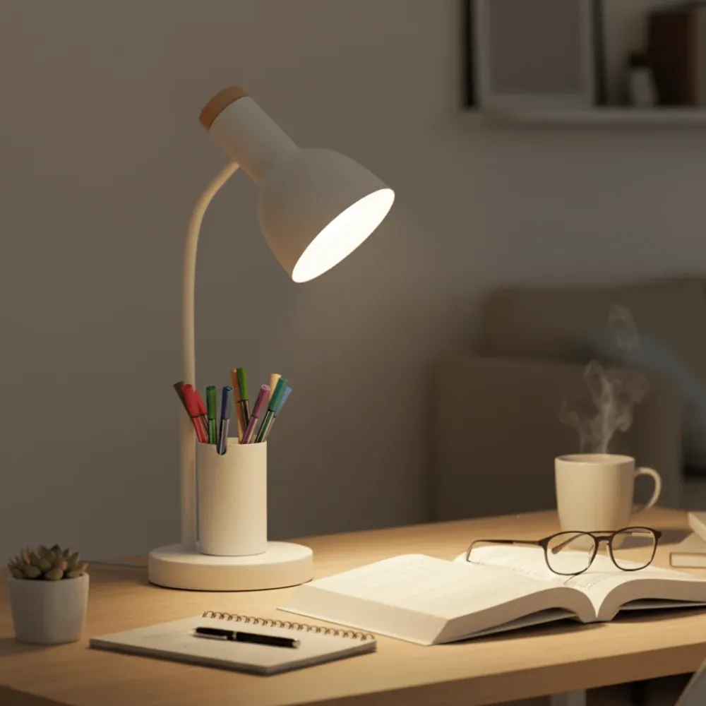 BRIGHTHOLD – Moderne LED-tafellamp met pennenhouder voor bureau en thuis Cozey Maison