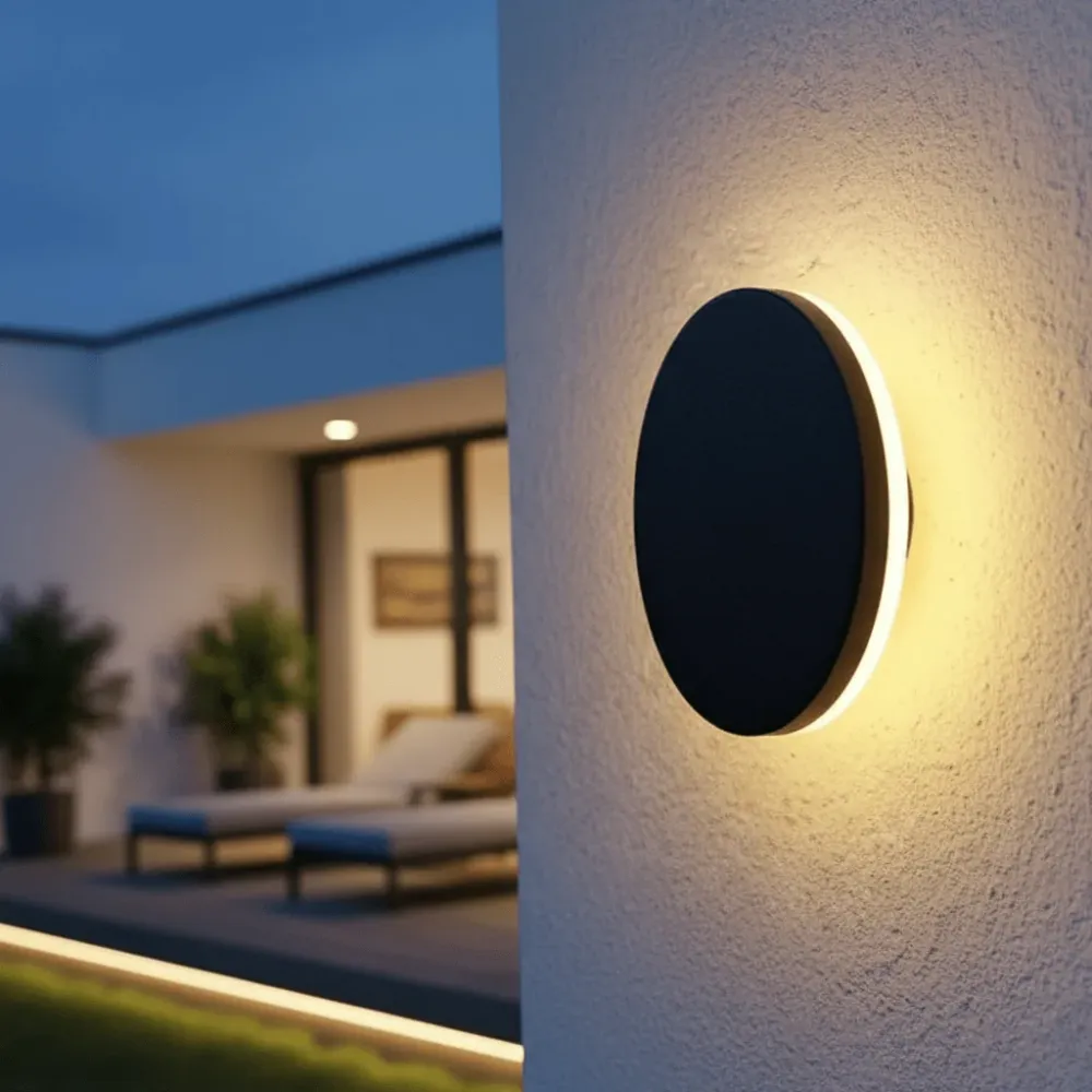 BRILORA – Minimalistische LED buitenwandlamp, rond vierkant Cozey Maison