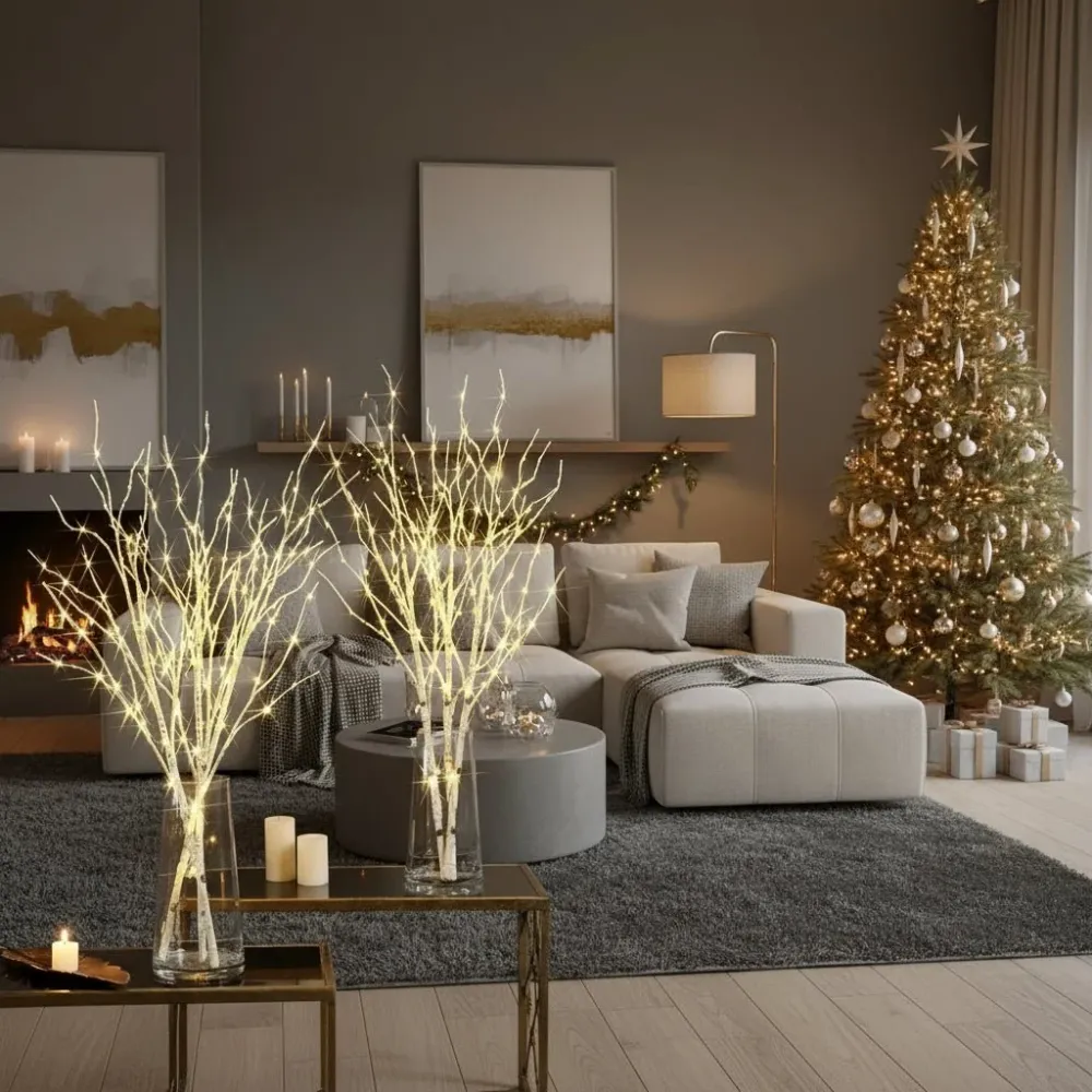 GLIMLIGHT – Warmwitte, op batterijen werkende lichtsnoer voor huis en tuin Cozey Maison