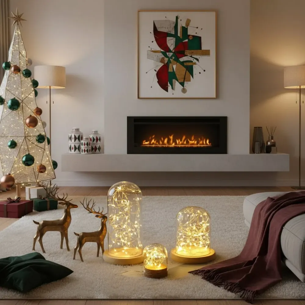 GLIMLIGHT – Warmwitte, op batterijen werkende lichtsnoer voor huis en tuin Cozey Maison