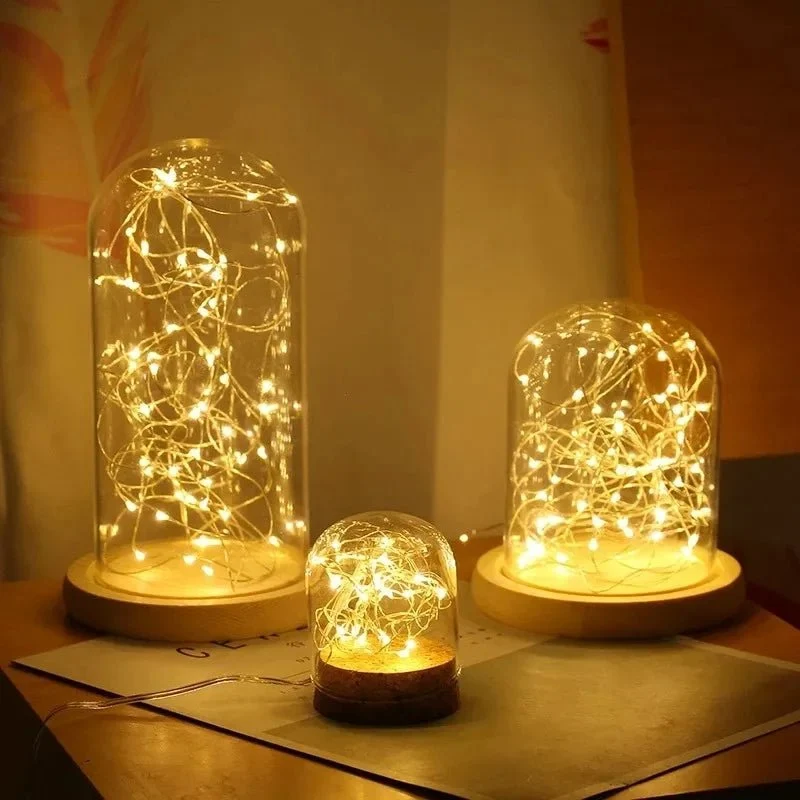 GLIMLIGHT – Warmwitte, op batterijen werkende lichtsnoer voor huis en tuin Cozey Maison