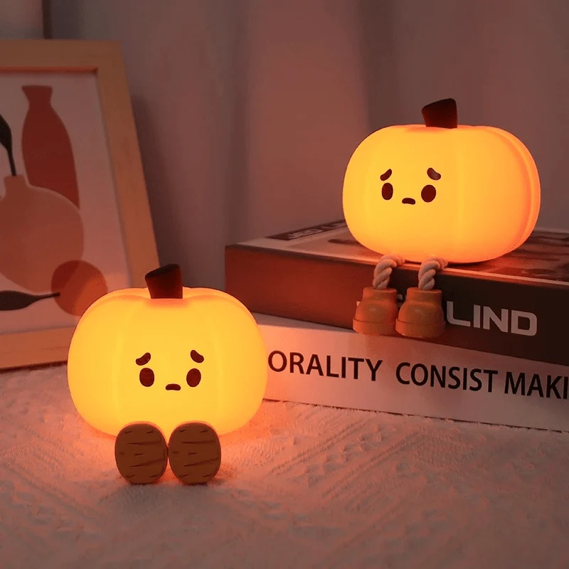 GlowBuddy Pompoen Nachtlampje – Magisch LED Nachtlicht voor Kinderen Cozey Maison