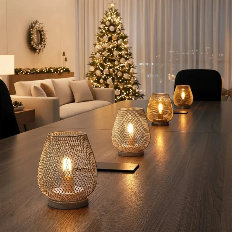 LUMICOVE – Draadloze metalen tafellamp met warm LED-Edisonlicht voor gezellige ruimtes Cozey Maison