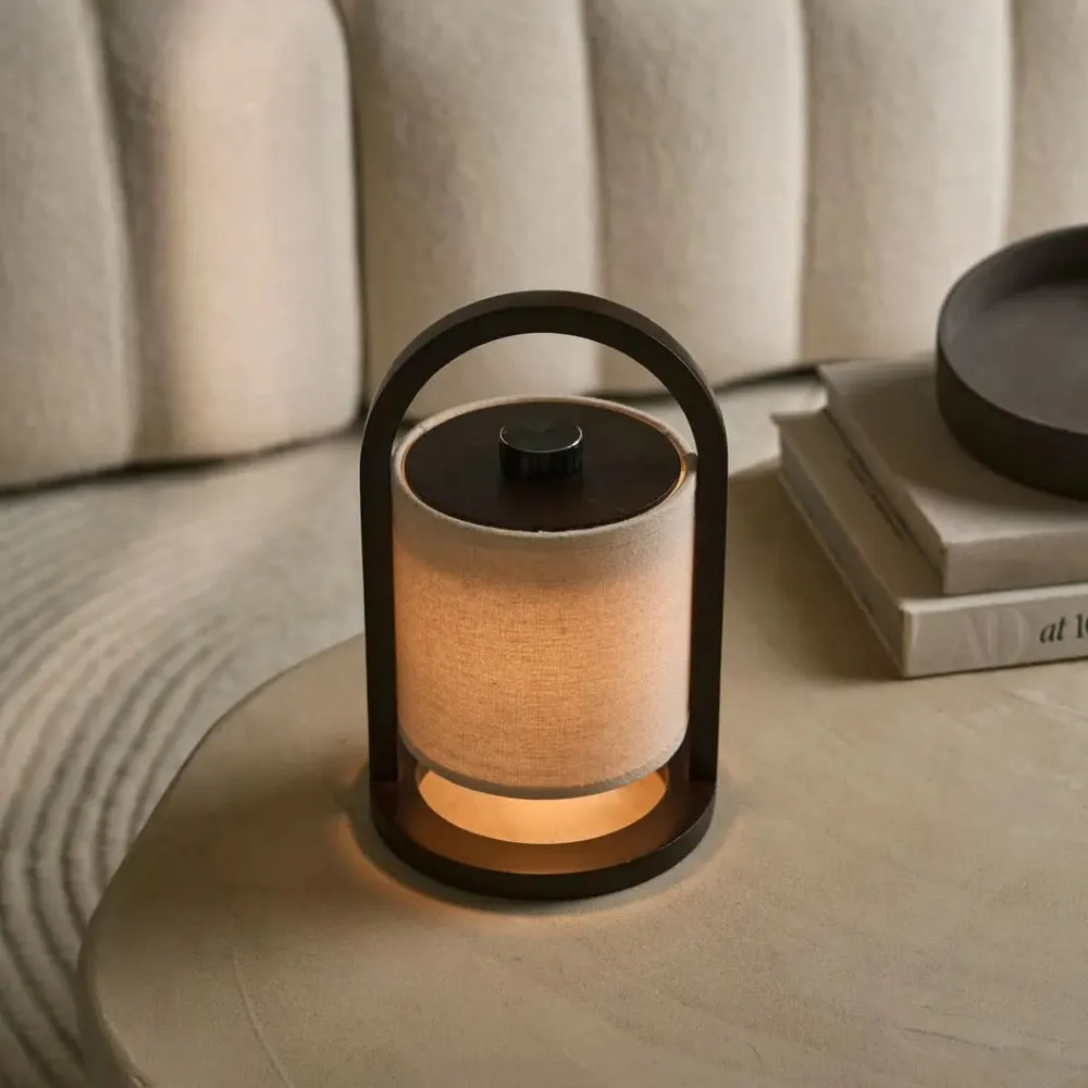 LUMIWOOD - LED-tafellamp – Draadloos, 3 lichtstanden & accu tot 100 uur Cozey Maison