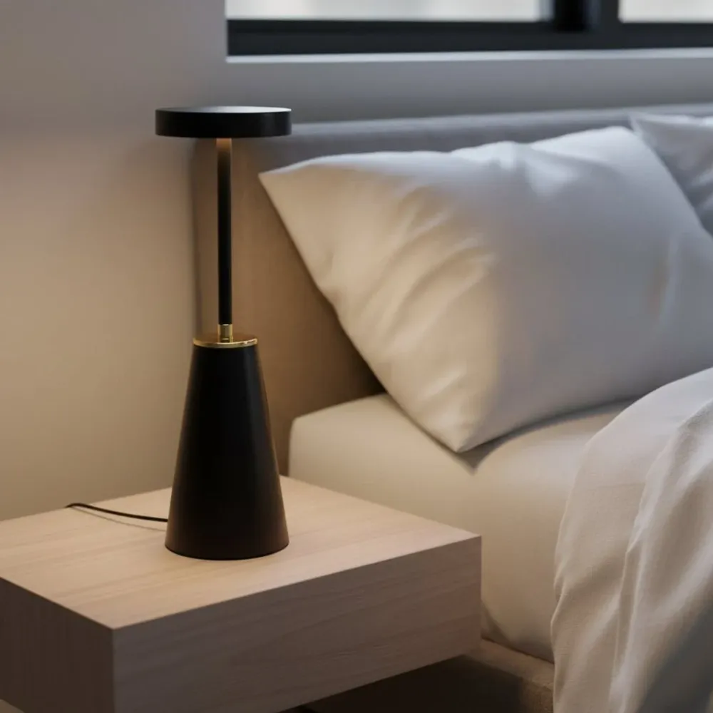 NIGHTBEAM – Minimalistische draadloze tafellamp met warme en koele lichtmodi Cozey Maison
