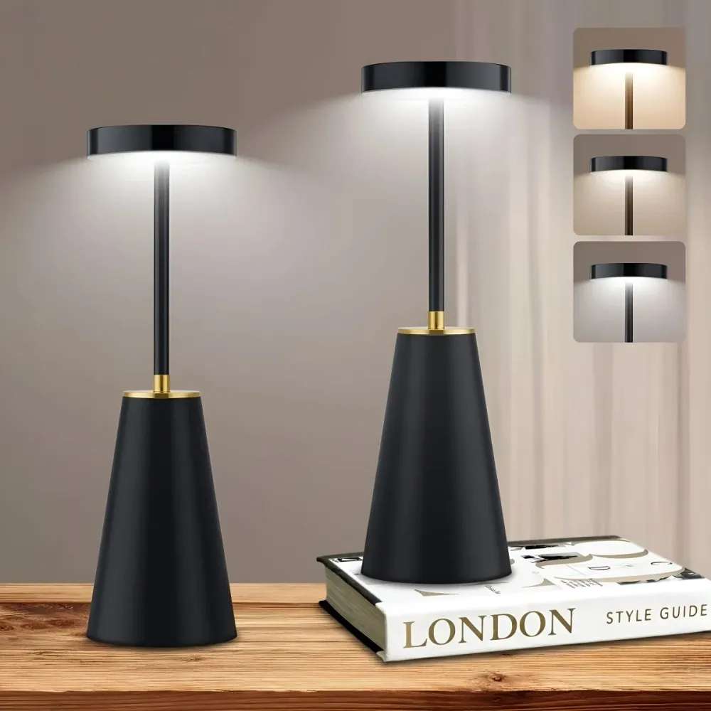 NIGHTBEAM – Minimalistische draadloze tafellamp met warme en koele lichtmodi Cozey Maison