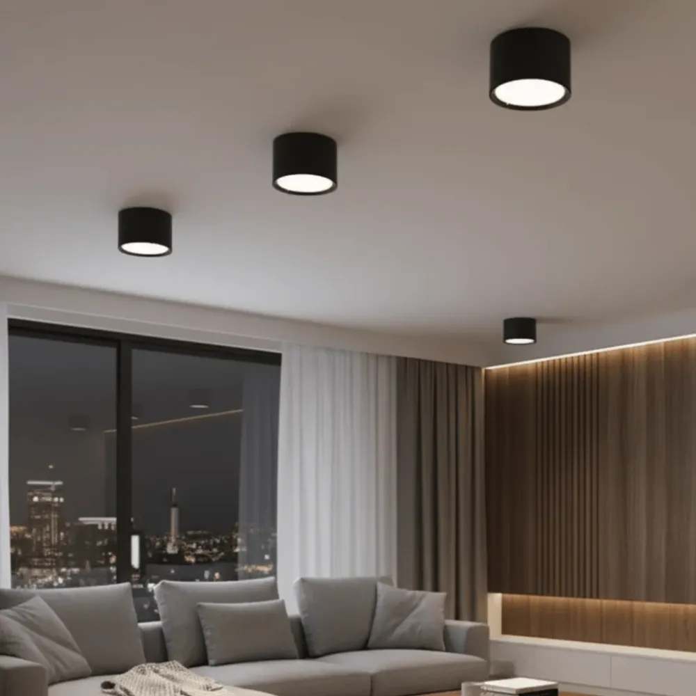 NORDICGLOW – Moderne LED-plafondlamp zwart & wit Cozey Maison