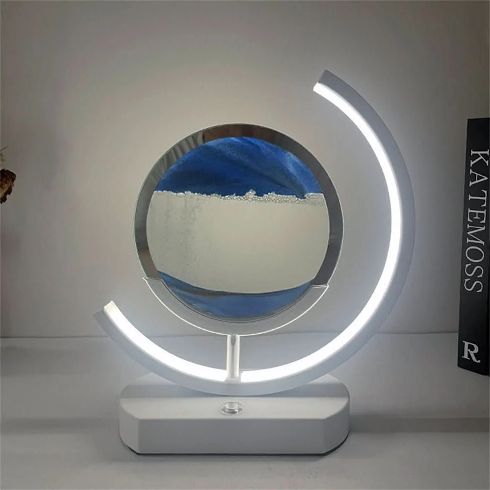 SANDFLOW – 3D LED zandkunst tafellamp met USB-oplading voor een ontspannende sfeer Cozey Maison