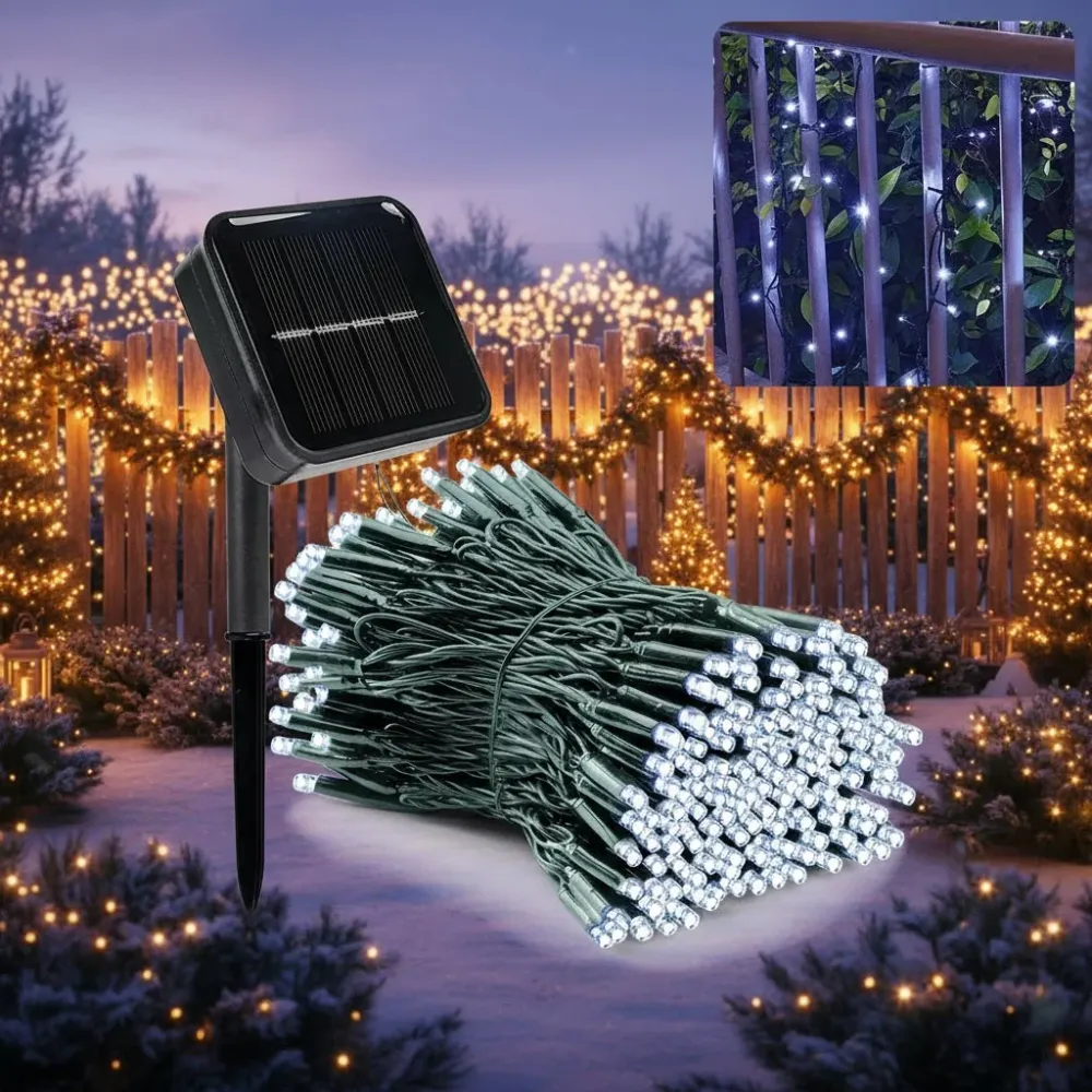 SOLARGLINT – Solar-LED-slinger met 300 lampjes, 8 modi, IP65 weerbestendig Cozey Maison
