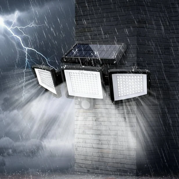 SUNDEFENSE – Zonne-energie beveiligingslamp met bewegingssensor & afstandsbediening Cozey Maison