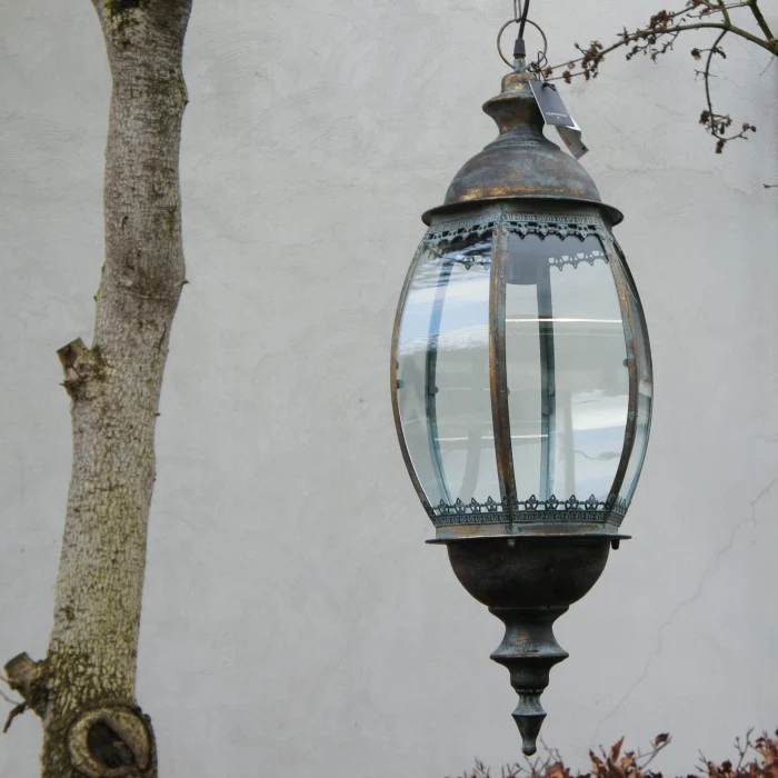 Hanglamp Tiemen antiek | Klassieke hanglamp met glas Decostar