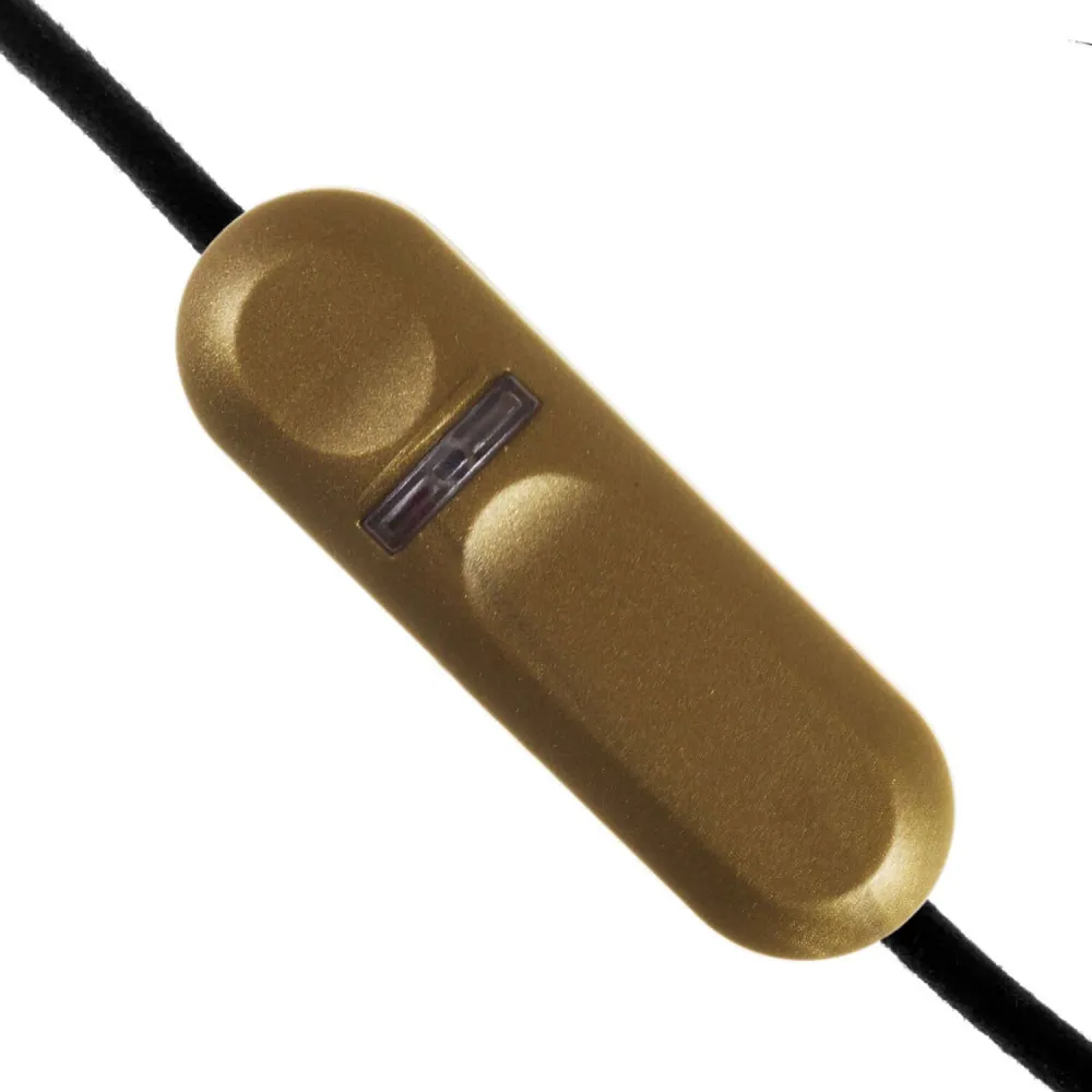 Dimmer voor LED en traditionele lichtbronnen het strijkijzersnoer met drukknop - Goud