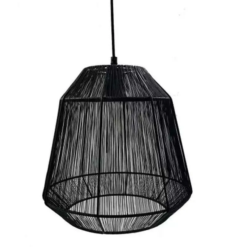 Jute hanglamp Phoenix zwart 33 cm Earthware