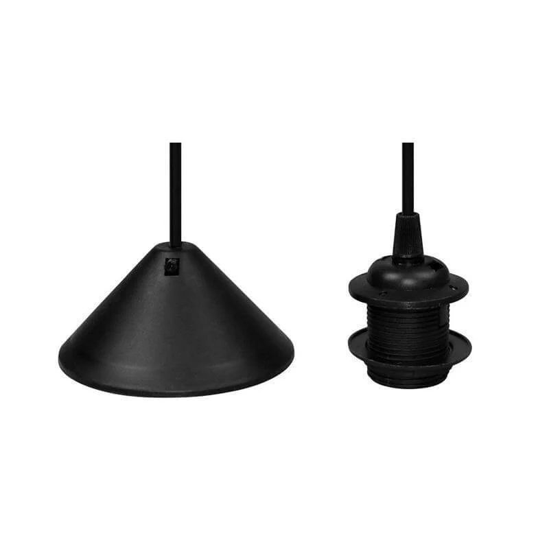 Lampfitting voor plafond zwart Earthware