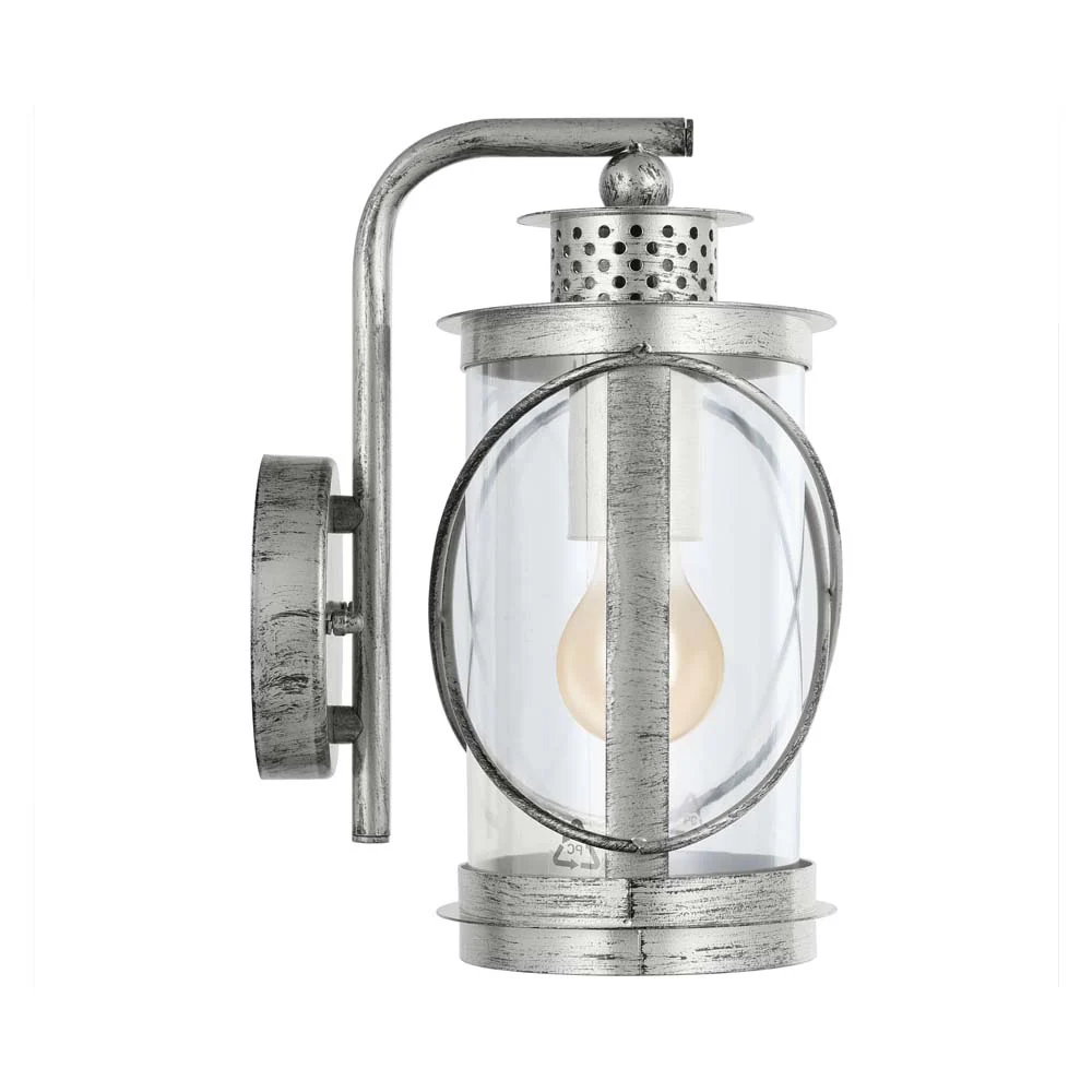 ARBOTANTE TIPO FAROL PLATA ANTIGUO E27 (NO INCLUIDA) IP44 HILBURN 1 EGLO
