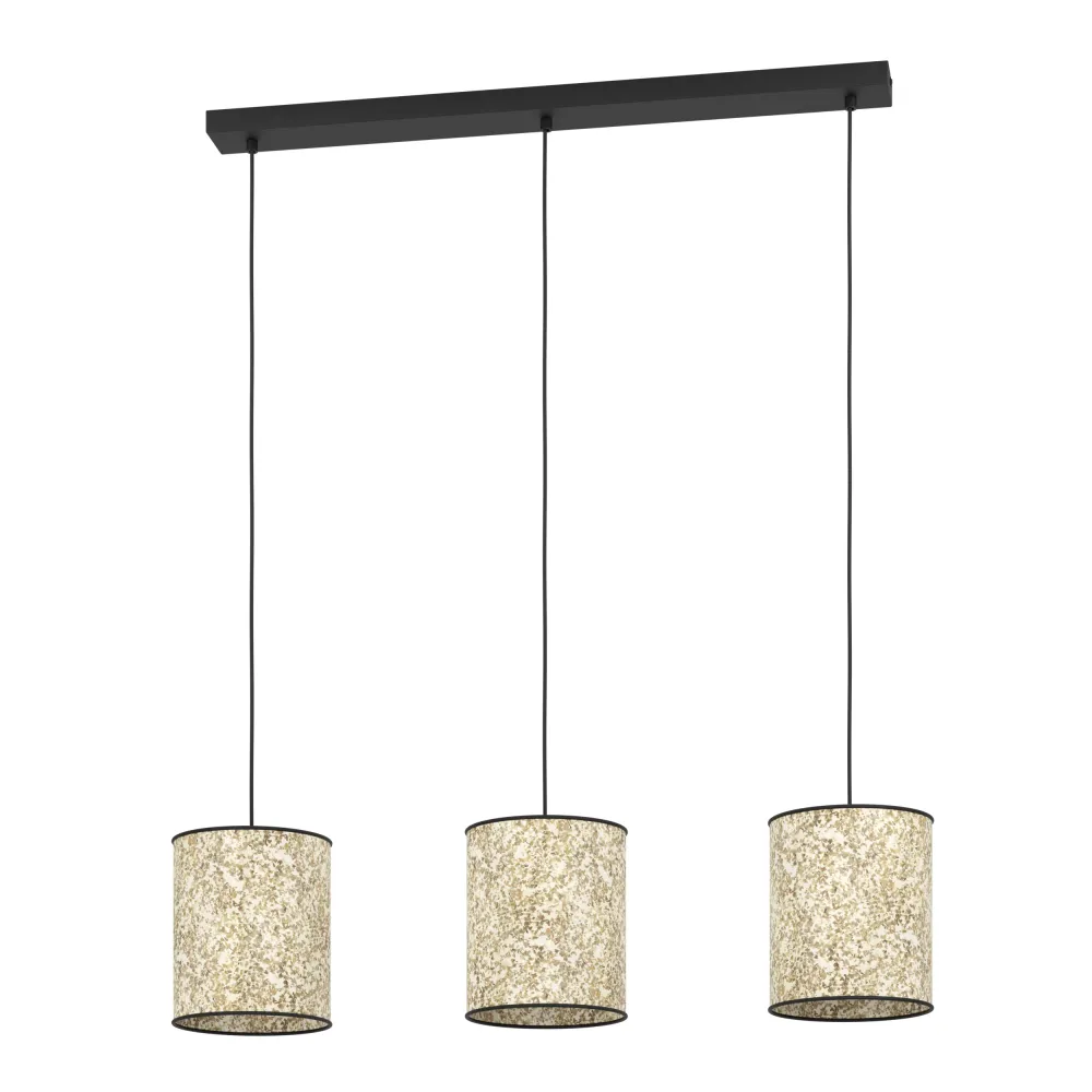 EGLO hanglamp Butterburn - e27 - 86 cm - zwart/wit/groen