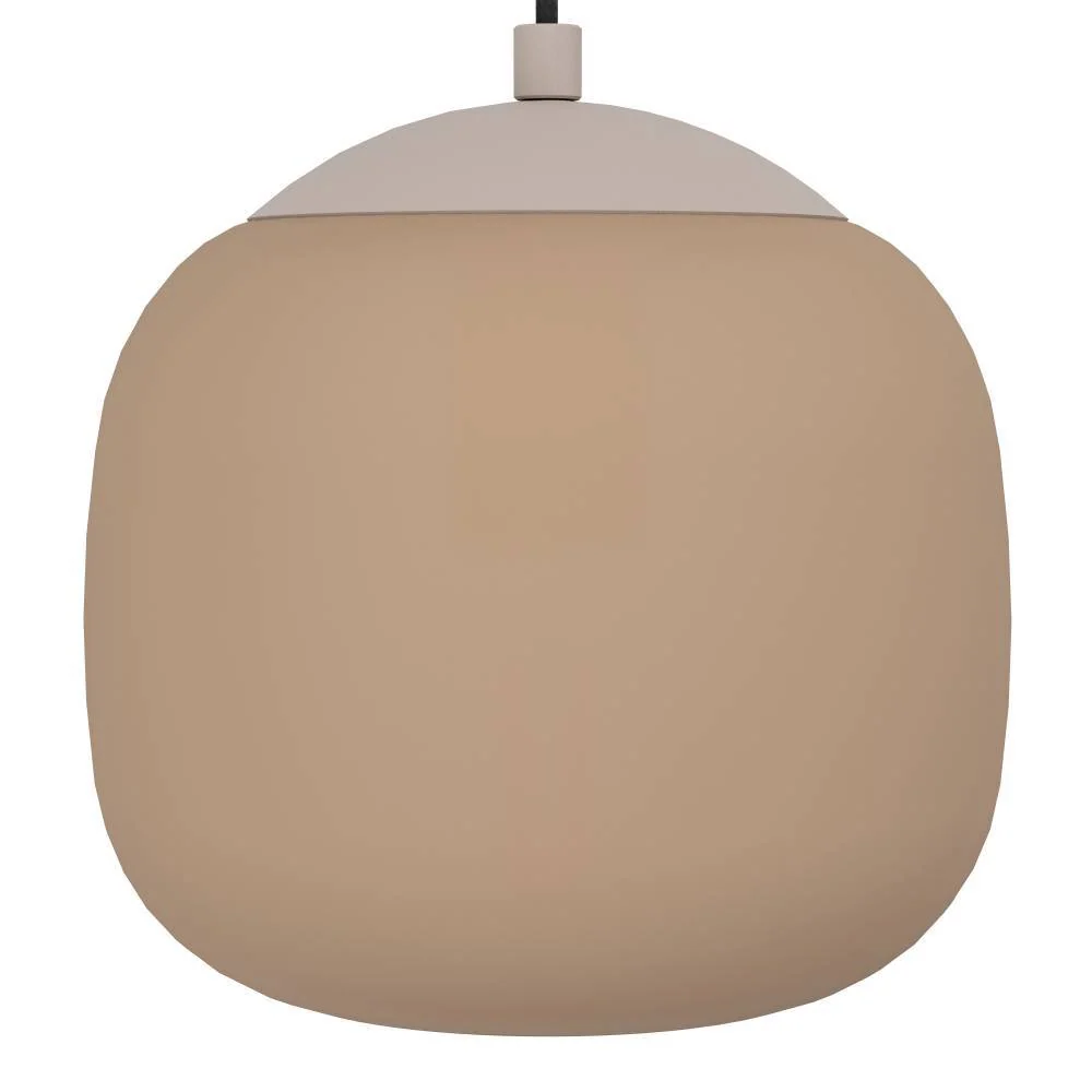 EGLO hanglamp Cominio - e27 - 88,5 cm - zandkleurig/taupe - glas