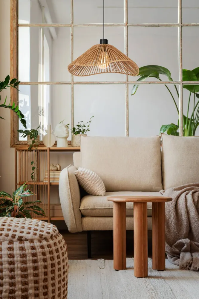 EGLO hanglamp Lavister - e27 - papier/staal - zwart/bruin