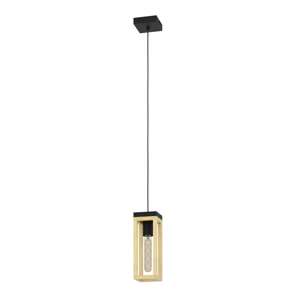 EGLO hanglamp Nafferton - e27 - 10 cm - zwart/bruin