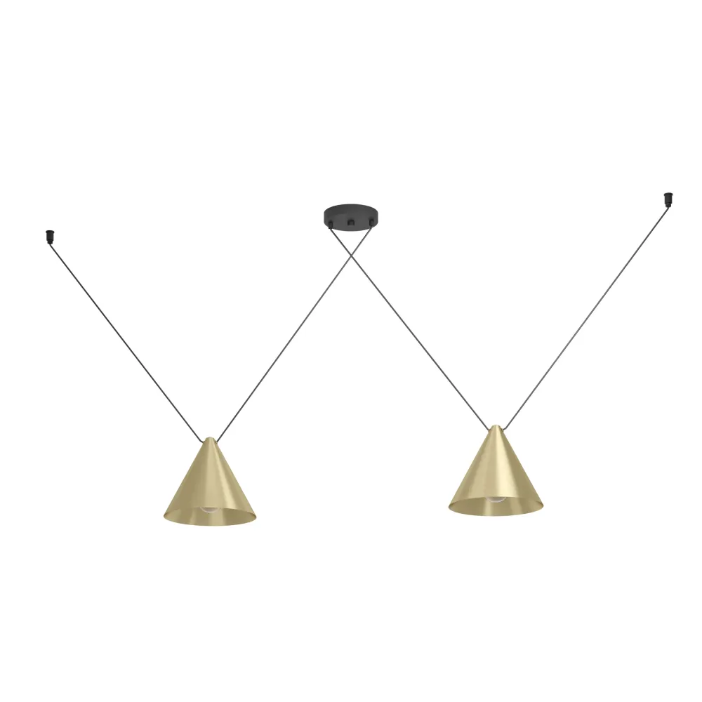 EGLO hanglamp Narices 1 - e27 - 173 cm - goud/zwart - staal
