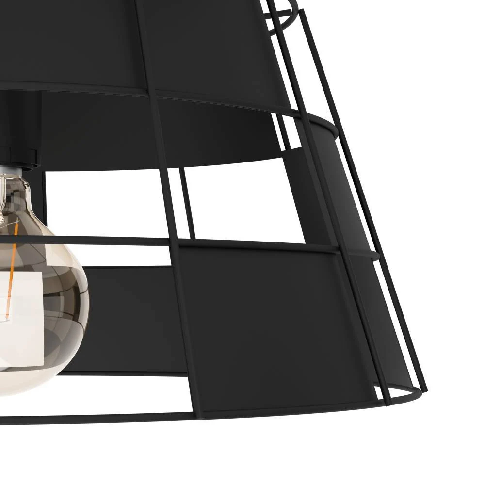 EGLO hanglamp Pontefract - e27 - ø 42 cm - zwart - staal