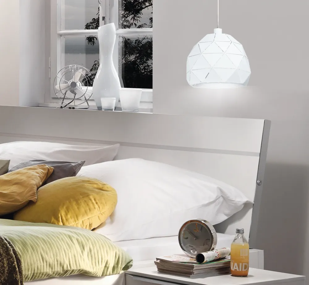 EGLO hanglamp Roccaforte - e27 - ø 30 cm - wit