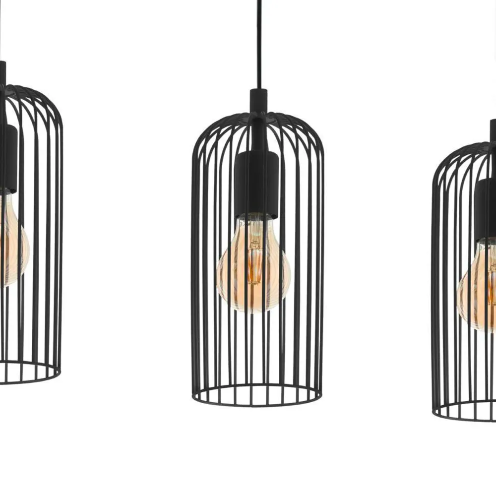 EGLO hanglamp Roccamena 1 - e27 - 73 cm - zwart